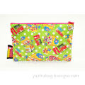 School supply cartoon picture print large pencil pouch